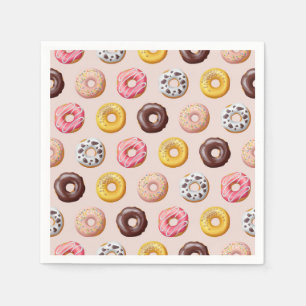 Donut Bakery Shop Pattern Napkin