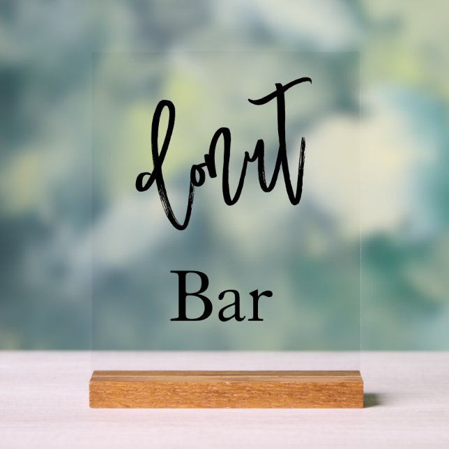 Donut bar wedding Acrylic sign (Neutral)