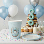 Donut Birthday Party Cups | Sweet Donut Theme Kids<br><div class="desc">Serve drinks in style with these adorable donut birthday party cups featuring a cute pastel donut illustration with colorful sprinkles. Perfect for a donut themed birthday party, these cups add a fun and sweet touch to your party table. Designed to coordinate with donut themed decorations, these paper cups are ideal...</div>