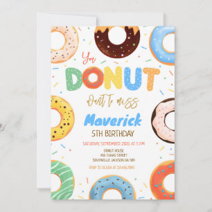 Donut Birthday Party Invitation