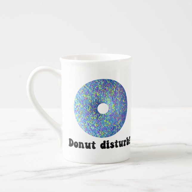 Donut disturb bone china mug (Left)