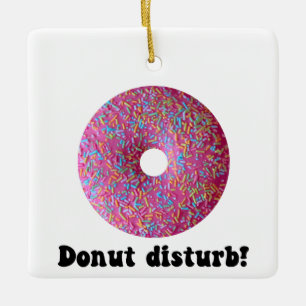 Donut disturb ceramic ornament