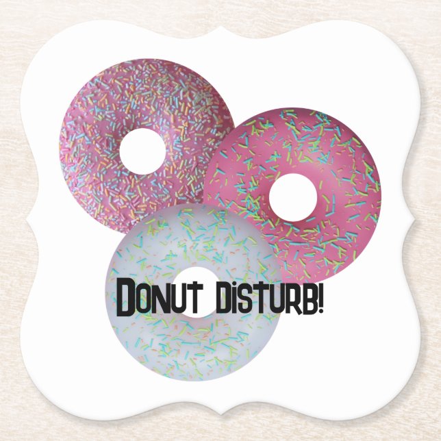 Donut disturb! paper coaster (Front)