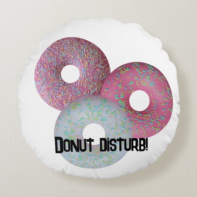 Donut disturb! round cushion (Front)