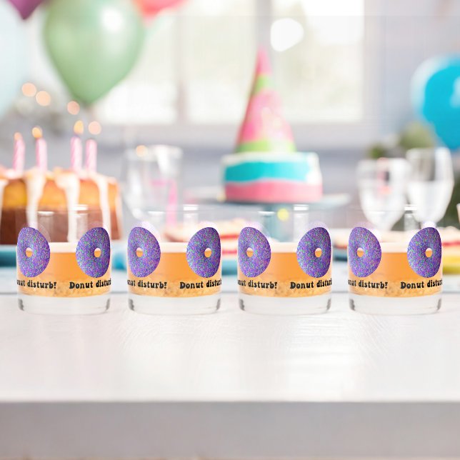 Donut disturb whiskey glass (Insitu (Birthday))