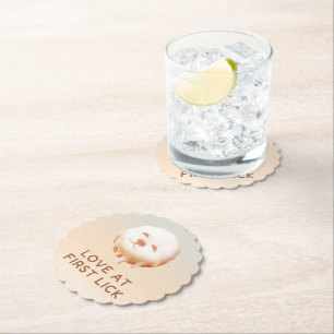 Donut Dream: Glazed Smile Pup  Paper Coaster