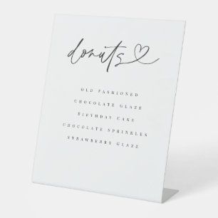 Donut Flavors Dessert Table Wedding Party Sign