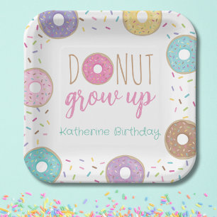 DONUT GROW UP  PAPER PLATE