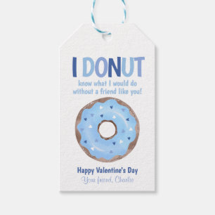Donut Kids Valentine's day Gift Classroom Tag 