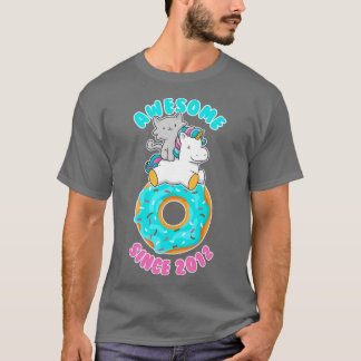 Donut Kitten Unicorn Awesome since 2012 T-Shirt