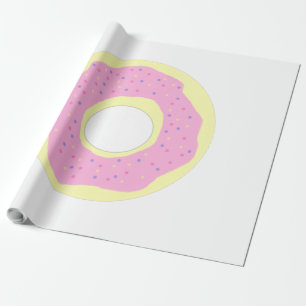donut painting art wrapping paper