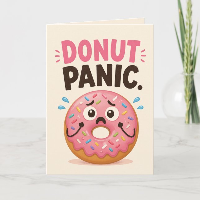 Donut Panic Birthday Card (Front)