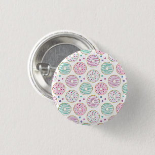 Donut Pattern Cute Colorful 3 Cm Round Badge