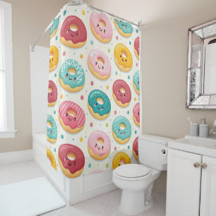 Donut Pattern Shower Curtain