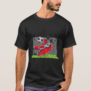 Donut Playing Soccer Funny Sports Trendy Retro Cut T-Shirt