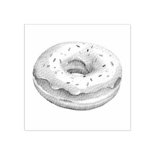 Donut  rubber stamp