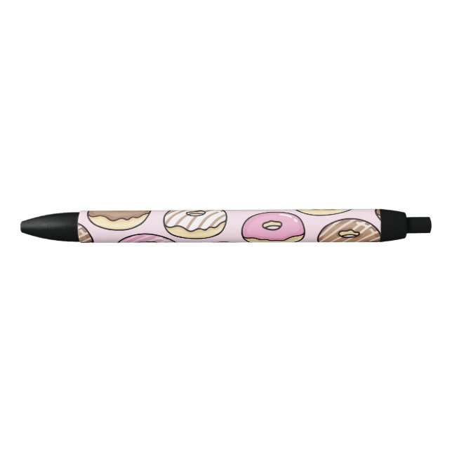 Donut seamless pattern black ink pen (Front)