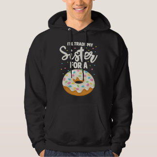 Donut Sister  Family Food Pun Hoodie