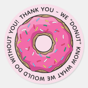 DONUT Thank You Teachers Classic Round Sticker