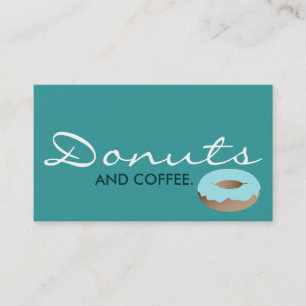 DONUTS and COFFEE. (colour customisable) Business Card
