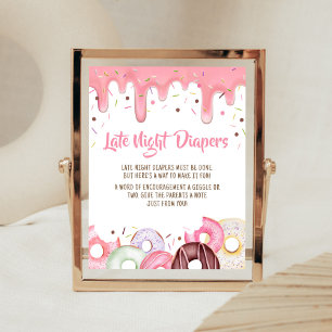 Donuts and Diapers Sprinkle Late Night Diapers Poster