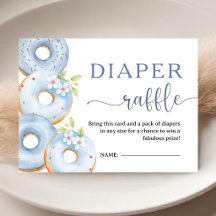 Donuts Brunch Baby Shower Boy Diaper Raffle