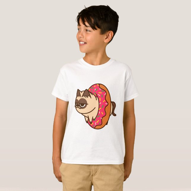 Donuts Cats pink T-Shirt (Front Full)