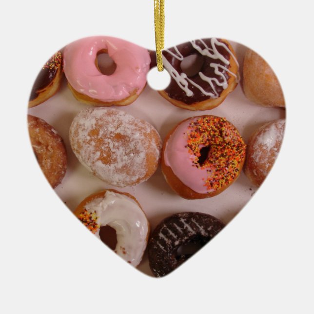 DONUTS! CERAMIC TREE DECORATION (Front)