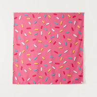 Donut's glaze seamless pattern, pink background, t