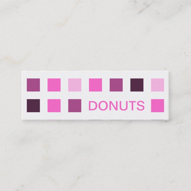 DONUTS (mod squares) Mini Business Card (Front)