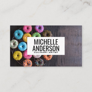 Donuts on Table Bakery Business Card