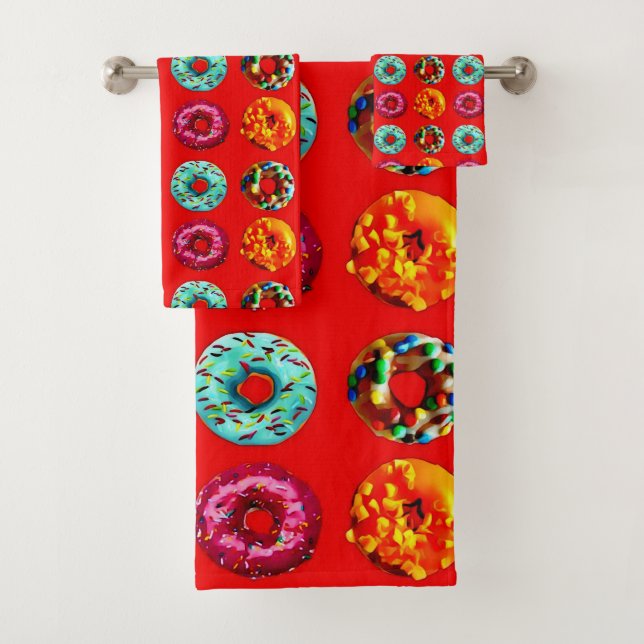 Donuts on the Net Bath Towel Set (Insitu)