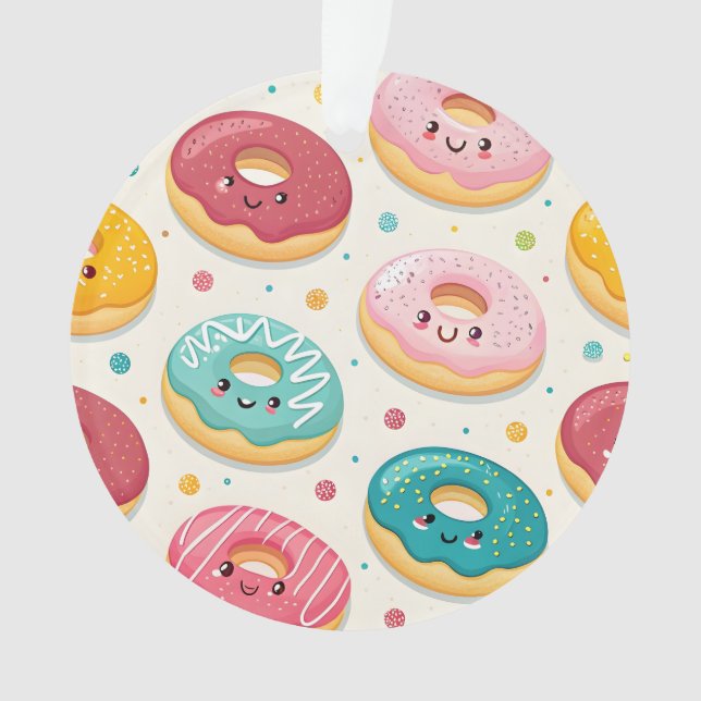 Donuts Pattern Ornament (Front)