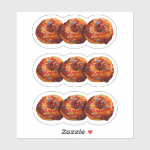 Donuts With Sprinkles Custom-Cut Vinyl Sticker
