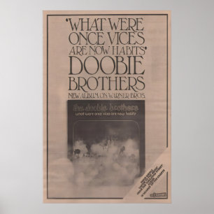 DOOBIE BROTHERS Poster - 1974 original NME