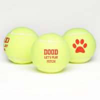 "Dood Let's Play Fetch" Pet Dog Cat Toy Red