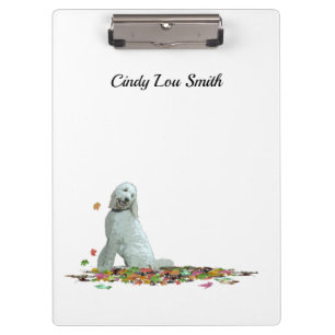 Doodl Dog In Leaves Clipboard