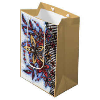 Doodle Abstract Floral Gift Bag