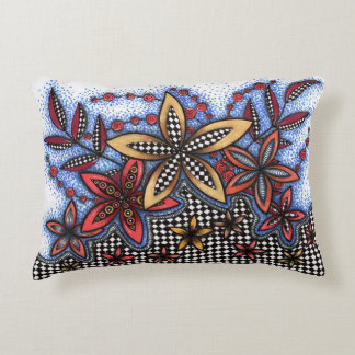 Doodle Abstract Floral Lumbar Pillow