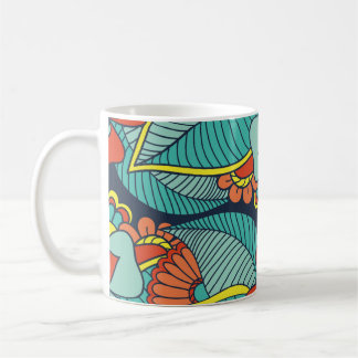 Doodle abstract flower. Illustrationfloral,pattern Coffee Mug