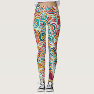 Doodle abstract leggings