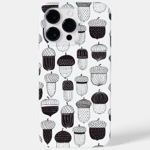 Doodle acorns autumn pattern Case-Mate iPhone 14 pro max case