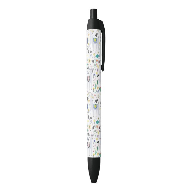 Doodle Alpaca Pattern Black Ink Pen (Bottom (Vertical))