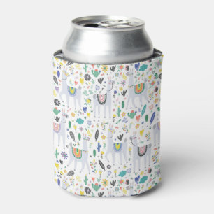 Doodle Alpaca Pattern Can Cooler