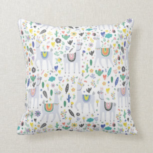 Doodle Alpaca Pattern Cushion