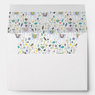 Doodle Alpaca Pattern Envelope