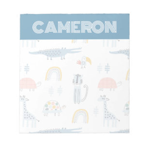 Doodle Animal Fun Pattern Notepad