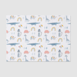 Doodle Animal Fun Pattern Tissue Paper