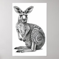 Doodle art Kangaroo 