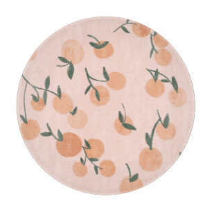Doodle Art: Orange Cherry Vintage Pattern Cutting Board